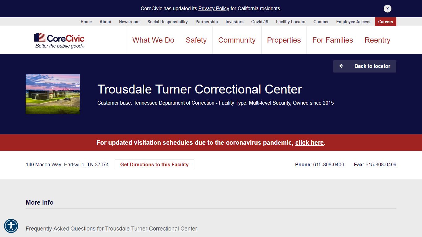 Trousdale Turner Correctional Center - CoreCivic